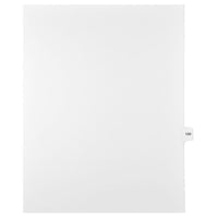 Mark Maker Legal Exhibit Index Tab White Single Tabs, 1/15th Cut, Letter Size, No Holes, Number 100, 25 Pack-White Single Tabs, 1/15th Cut