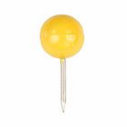 JAM Paper Colorful Push Pins - Round Head Map Thumb Tacks - Yellow - 100 Pack-Keep your school work, office work, art and visual projects organized with colored push pins!