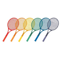 Raquettes de tennis en plastique Champion Sports, paquet de 6-Ensemble de raquettes de tennis tout en plastique