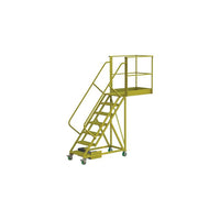 Tri-Arc Unsupported 70" Cantilever Rolling Ladder, Perforated, 101" x 30" (UCU500740246)-Frame Material: Steel
