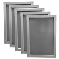 Eddie's Lockable Snap Frame Poster Holder - 11" x 17" - Silver Aluminum - 5 Pack (120665-5)-Lockable Snap Frame Poster Frames