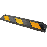 Zenith Safety Parking Curbs, Rubber, 3' L, Black/Yellow - 3 Pack-Colour: Black