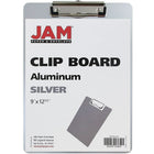 JAM Paper Aluminum Clipboards, 9" x 13", Silver, 2 Pack (331ALCsig)-Made from aluminum