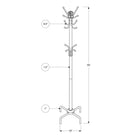 Monarch Specialties 2008 Coat Rack - Red Metal-A beautiful finial on top adds a touch of class to this fashionable coat rack
