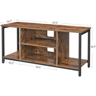 Vasagle TV Stand Media Display - Rustic Brown & Black-Included in the Box: 1x TV Console Unit, 1x Assembly Kit, 1x Instructions