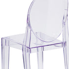 Flash Furniture Ghost Side Chair - Transparent Crystal-Polycarbonate Molded Structure