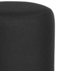 Flash Furniture Barrington Upholstered Round Ottoman Pouf - Black Fabric-Taut Upholstery