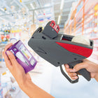 Meto ProLine M 1522W1 2-Line Pricing Gun, (9441768)-Grey with red flairs. Made of light weight durable plastic - Ergonomic and Long Lasting