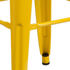 Flash Furniture Commercial Grade 30" High Backless Metal Indoor-Outdoor Barstool with Square Seat - Yellow-Stack Quantity: 4-8