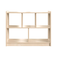 Flash Furniture Bright Beginnings Commercial Grade 5 Section Modular Wooden Classroom Open Storage Unit, Kid Friendly - Natural-5 Section Extra Wide Modular Wooden Classroom Storage Unit