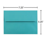 JAM Paper A7 Invitation Envelopes, 5.25 x 7.25, Brite Hue Sea Blue Recycled, 250 Pack (27785H)-Paper Weight: 24 lbs.