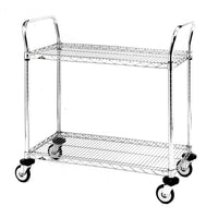 Standard-Duty Utility Cart with Wire Shelves, 2-Shelves, 24" x 24" (MW601)-No. of Shelves: 2