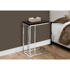 Monarch Specialties - 3007 Table D'Appoint - Espresso/Metal Chrome-Base en métal chromé