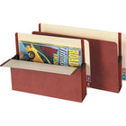 Pendaflex Premium Reinforced End Tab File Pockets - 3-1/2" Expansion - Legal Size - Redrope-Water-resistant coating safeguards important documents