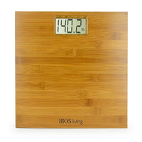BIOS Living Bamboo Scale, LB/KG/ST, Brown (SC422)-Bamboo bathroom scale, thin design