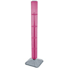 Azar Displays 48" x 4" x 4" Standard 4-Sided Interlocking Pegboard Display Tower, Pink (700225-PNK)-Revolves on a weighted base