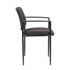 Nicer Furniture Fabric Stackable Guest Chair with Arms-Stackable for easy storage