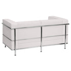 Flash Furniture HERCULES Regal Series Contemporary Melrose LeatherSoft Loveseat with Encasing Frame - White-Melrose White LeatherSoft Upholstery