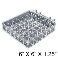 Azar Displays 36 Compartment Lipstick Tray For Pegboard or Slat Wall, 2 Pack (225551)-Use this tray on pegboard, slat wall or counter top