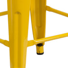 Flash Furniture 24" High Backless Metal Counter Height Stool with Square Wood Seat - Yellow-500 lb. Weight Capacity