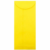 JAM Paper #12 Policy Business Coloured Envelopes - 4.75" x 11" - Yellow Recycled - 25 Pack-Colour: Yellow