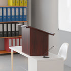 Flash Furniture Foldable Tabletop Lectern in Mahogany-7