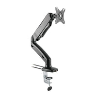 Rocelco MA1 Single Monitor Arm with Motion Assist & USB/Multimedia Ports - Black-Monitor arm will support a 13" - 27" Screen up to 14.3 lbs.
