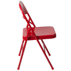 Flash Furniture - Chaise pliante en métal de série Hercules, rouge, paq./4 (4BDF002RED)-Cadre à double entretoise