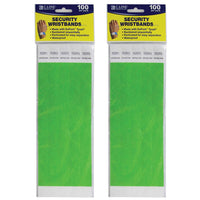 DuPont C-Line Tyvek Security Wristbands - Green - 200 Pack (CLI89103-2)-The single-use, waterproof wristbands are great for parties, events, field trips or tagging inventory and supplies