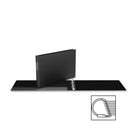 Davis 11" x 17" D-Ring Binder, 1", Black-Back mounted angle D locking rings hold more sheets than round rings of the same size