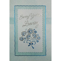 Rosedale 5-1/2" x 8" Sorry You're Leaving Goodbye/Goodluck Greeting Cards And Envelopes, 12 Pack (17105)-Printed on premium uncoated card stock