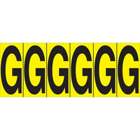 Accuform Signs Identify Locations, Supplies & Tools, Individual Letter & Number Markers, G, 2-15/16", 18 Pack-Character G