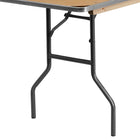 Flash Furniture 30" x 96" Rectangular HEAVY DUTY Birchwood Folding Banquet Table with METAL Edges & Protective Corner Guards-8' Folding Table