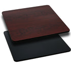 Flash Furniture 42" Square Table Top with Black or Mahogany Reversible Laminate Top-Restaurant Dining Table Top