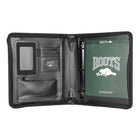 Roots Deluxe 2-Way Zip Binder, Black-Dimensions: 34 cm x 30 cm x 9 cm (13.4" x 11.8" x 3.5")