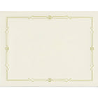 St. James Premium Weight Certificates, Gatsby Design, Gold Foil, Ivory, 15 Pack-Premium 65lb ivory certificates