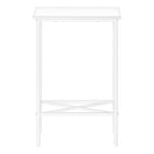 Monarch Specialties 2079 Accent Table - 24"H /White/White Metal-Product dimensions: 15.75 Inch W x 9.5 Inch D x 24 Inch H