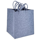 Truu Design, Rectangular Felt Storage Tote Basket, Set of 3, 15 x 13.75 x 18 inches, Light Grey-Easily foldable, and each basket nests into one another for space-saving storage solution