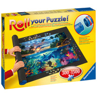 Ravensburger Roll Your Puzzle for 300-1500 Piece Puzzles-Contents: non-slip felt mat, plastic tube, 2 rubber bands.