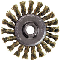 Osborn High Speed Small Grinder Knot Wire Wheel Brush, 4" Dia., 0.02" Fill, 5/8"-11 Arbor, Steel - 3 Pack-Application Type Steel