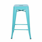 Plata Decor Tolix 26"H Stool - Turquoise - 2 Pack-Weight Capacity: 200 lbs