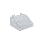 Azar Displays 3-Tier Counter Step Display: 12"W x 11.75"D x 7.13"H (326048)-Dimensions: 12"W x 11.75"D x 7.13"H