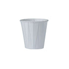 Solo Pleated Paper Water Cup, Rolled Rim, White, 3-1/2 oz., 50/100Pack Pack-White