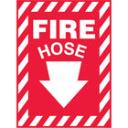 Accuform Signs Fire Hose Sign, 7" x 10", Vinyl, English With Pictogram-Display Type Adhesive