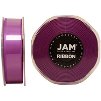 JAM Paper Double Faced Satin Ribbon, .88 Inch Wide x 25 Yards, Purple, 2 Pack (807SApu25g)-Purple