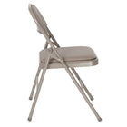 Flash Furniture HERCULES Series Double Braced Grey Vinyl Folding Chair-.5" Thick Padded Seat with CAL 117 Foam