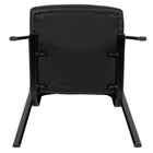 Flash Furniture Flash Fundamentals Black LeatherSoft Executive Reception Chair with Black Metal Frame, BIFMA Certified-LeatherSoft is leather and polyurethane for added Softness and Durability