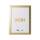 MasterVision Magnetic Dry-Erase Quote Board - "DREAM" Quote - Gold Metallic Frame - 18" W x 24" L-Magnetic steel dry erase surface is suitable for frequent use