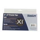 Headline Sign Premier EXIT Sign - 4" H x 8" L - Black-Use anywhere for an updated, upscale look