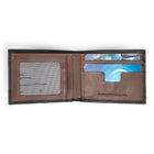 Bugatti Opposites Attract Slim Wallet -  Leather - Black (MWL2255BU-BLACK)-Mix between Smooth Nappa Leather and Grainey